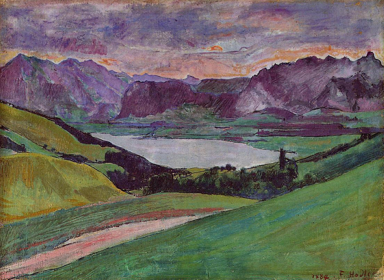 Lake Thun (1884) - Ferdinand Hodler Tablo kanvas tablo