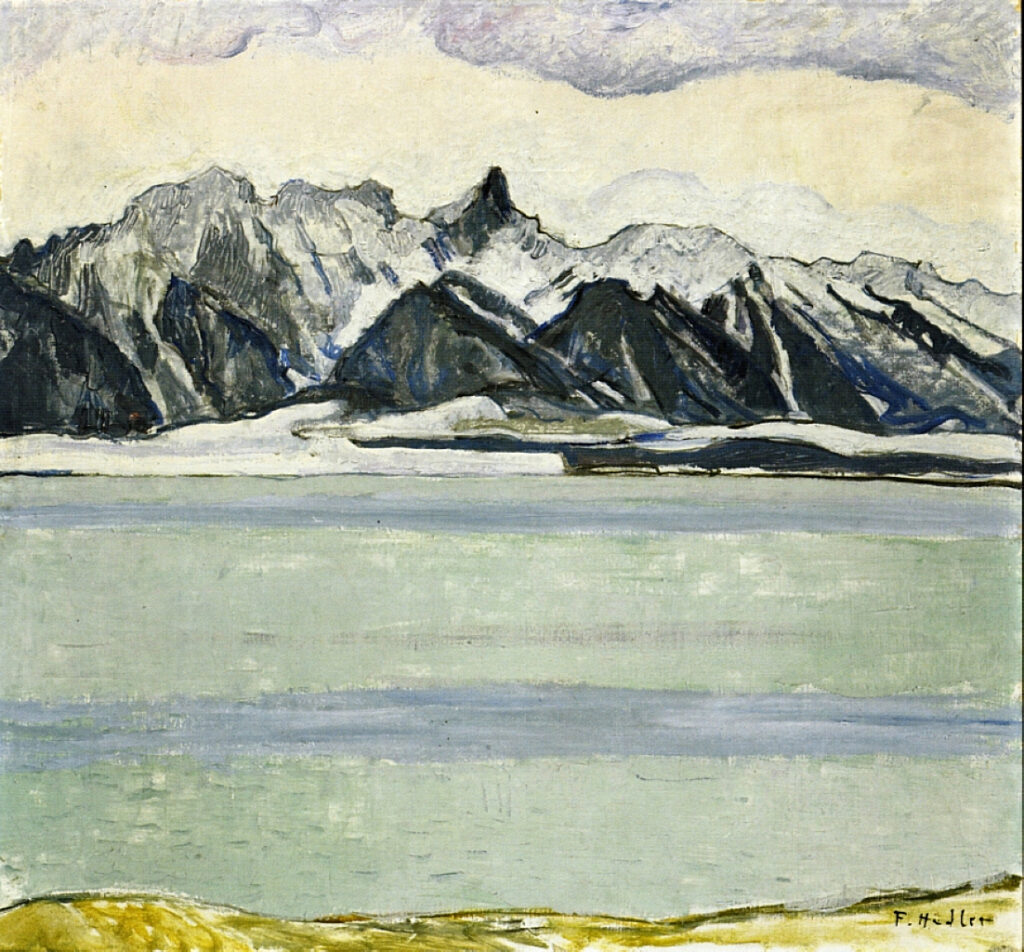 Lake Thun with Stockhornkette in Winter - Ferdinand Hodler Tablo