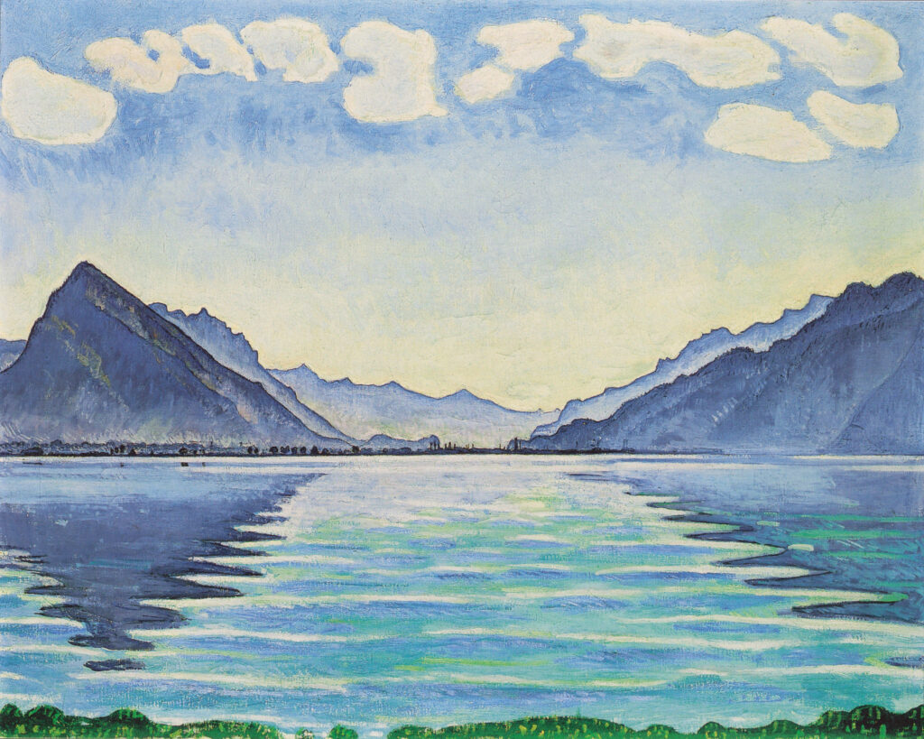Lake Thun, Symmetric reflection (1905) - Ferdinand Hodler Tablo