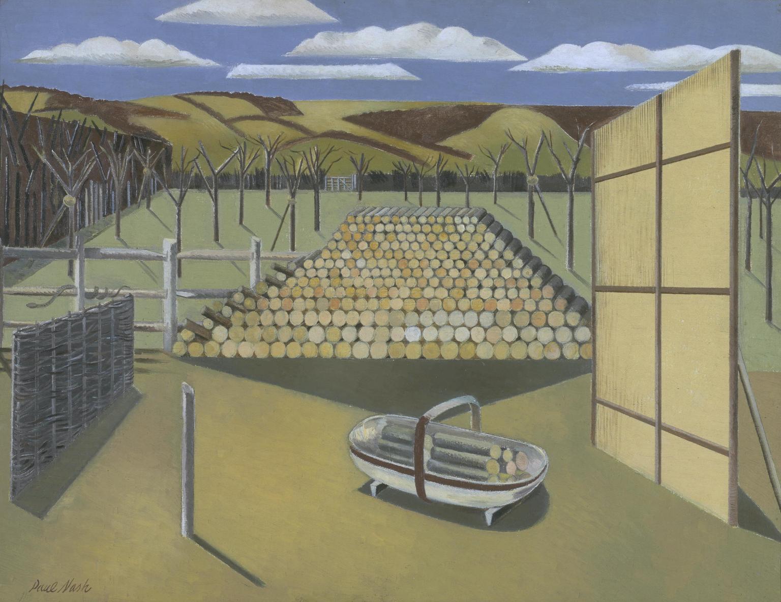 Landscape at Iden (1929) - Paul Nash Tablo kanvas tablo