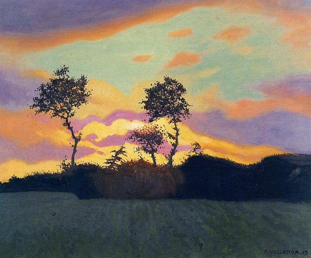 Landscape at Sunset (1919) - Félix Vallotton Tablo