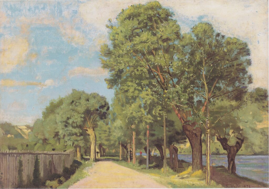 Landscape at the Jonction at Geneva (1878) - Ferdinand Hodler Tablo