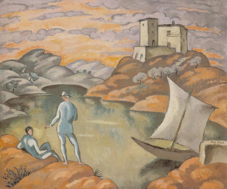 Landscape with Seafarers (1914) – Eugeniusz Zak Tablo