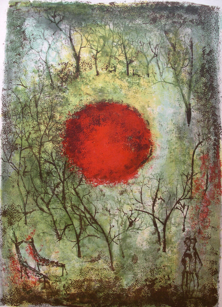 Le Soleil Rouge (1950) - Zao Wou-Ki Tablo