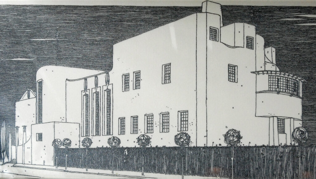 Le dessin de Mackintosh de la 'House for an art lover' (1901) - Charles Rennie Mackintosh Tablo