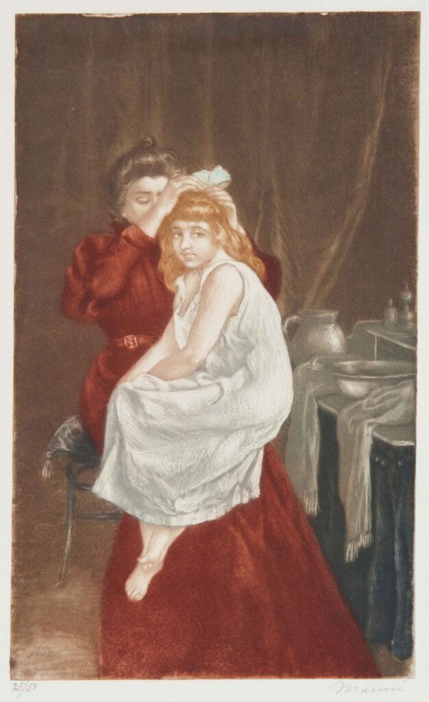 Le ruban de coiffure - Charles Maurin Tablo