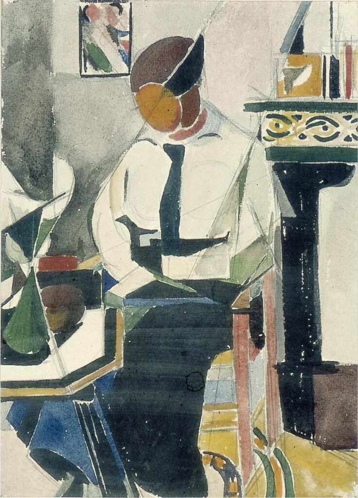 Lena in interieur (1917) – Theo van Doesburg Tablo