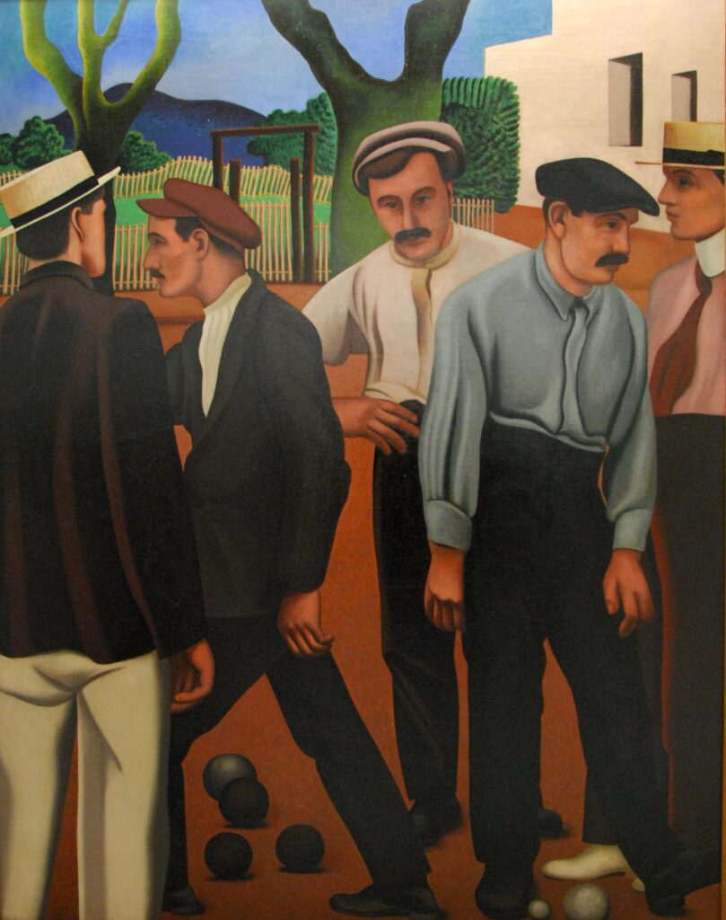 Les Joueurs de boules - Auguste Herbin Tablo