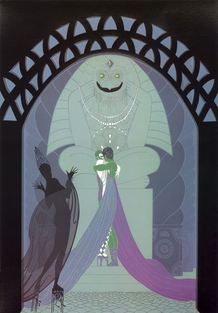 Lovers and Idol - Erté Tablo