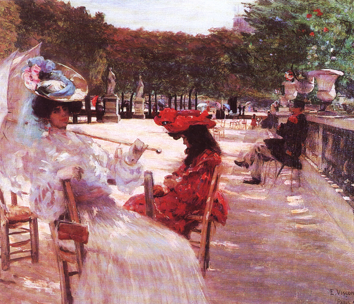 Luxembourg Gardens (1905) – Eliseu Visconti Tablo