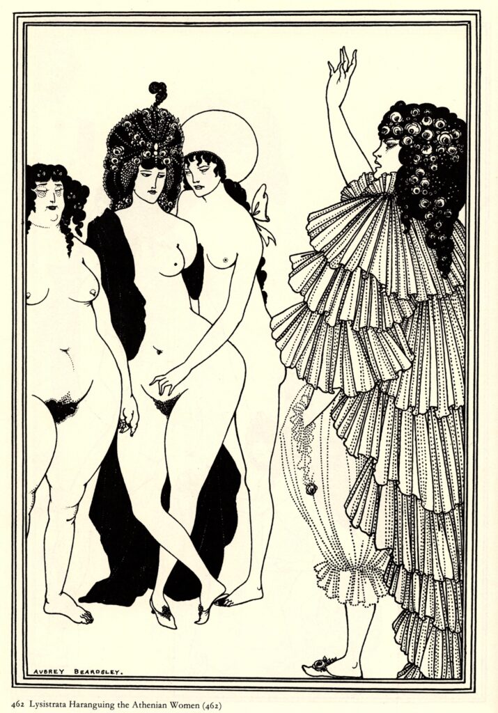 Lysistrata Haranguing the Athenian Women (1896) - Aubrey Beardsley Tablo