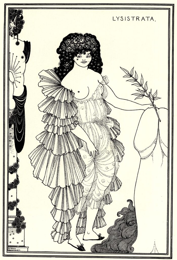 Lysistrata Shielding Her Coynte (1896) - Aubrey Beardsley Tablo