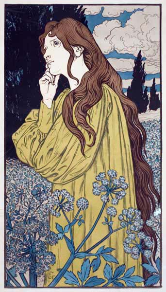 Méditation (1897) – Eugène Grasset Tablo
