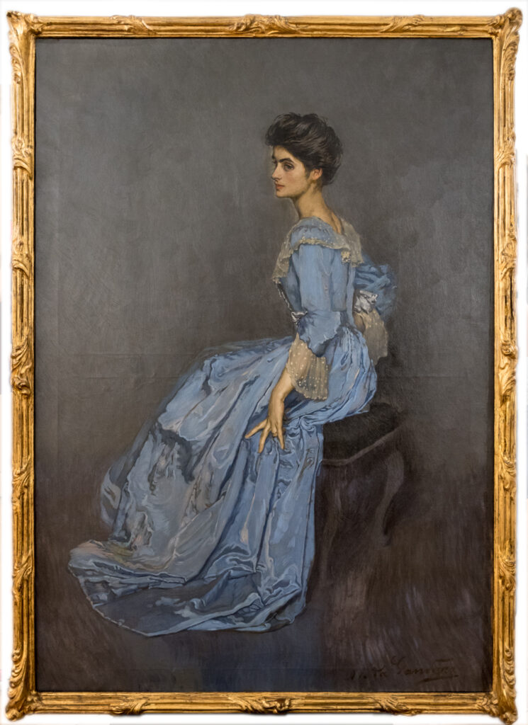 Madame Johannès Gravier (fille Naturelle De L’artiste) (1917) - Antonio de La Gándara Tablo