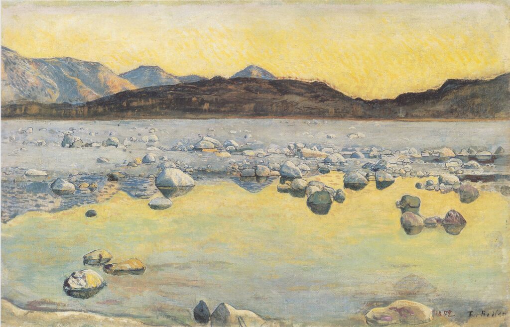 Maggia Delta before sunrise (1893) - Ferdinand Hodler Tablo