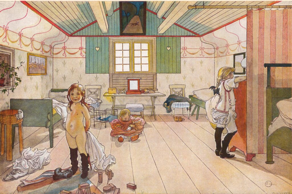 Mammas and the small girls (1897) – Carl Larsson Tablo