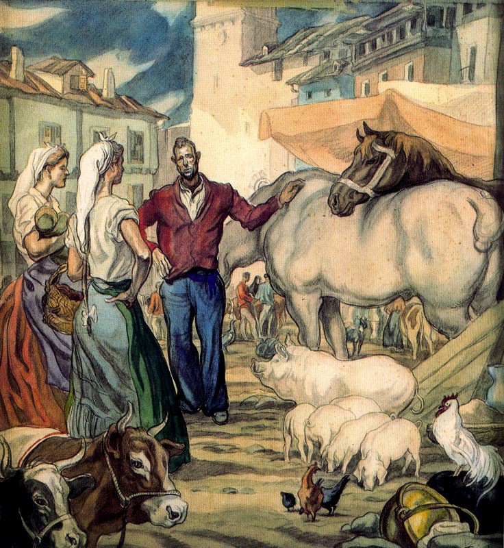 Market in La Cuesta de San Vicente Vitoria – Carlos Sáenz de Tejada Tablo