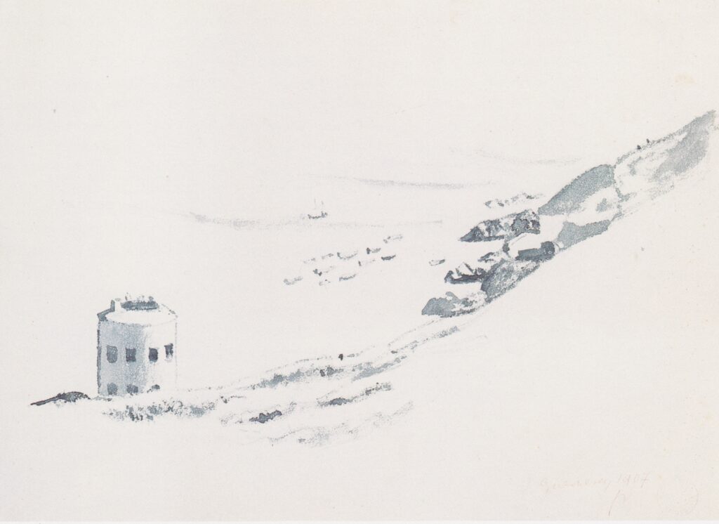 Martello tower in Guernsey (1907) - Félix Vallotton Tablo