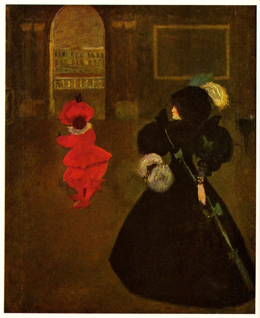 Masked Woman with a White Mouse (1894) - Aubrey Beardsley Tablo
