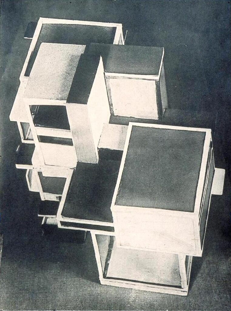 Model of artist's house (1923) - Theo van Doesburg Tablo