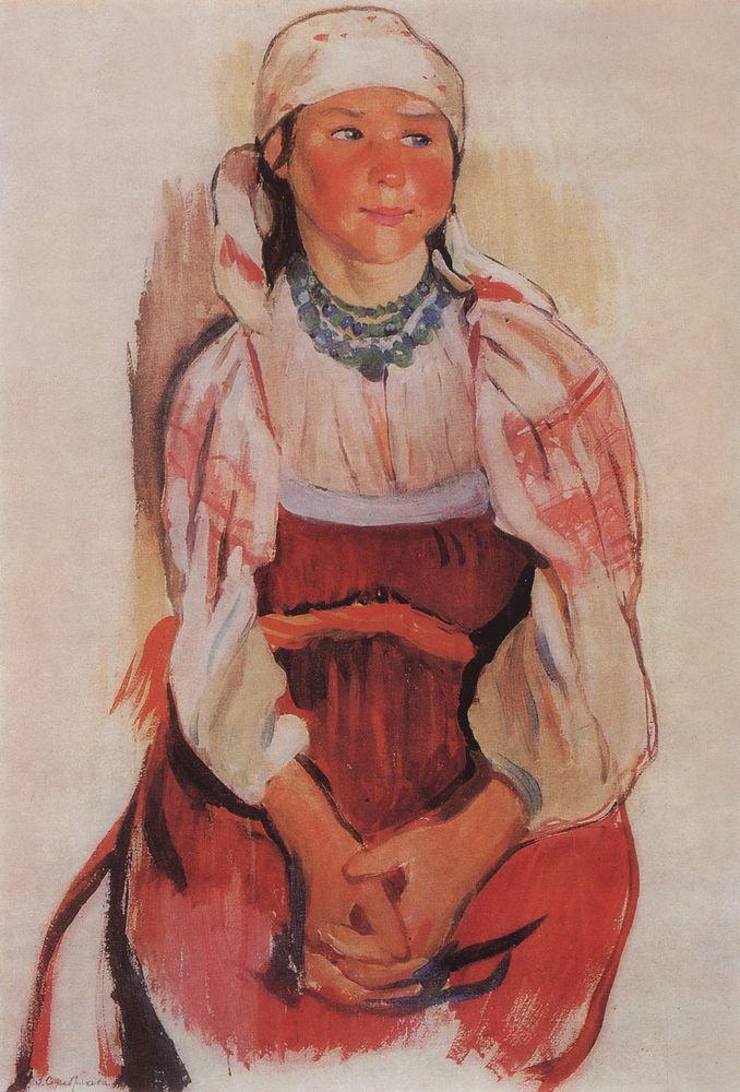 Moloduha (Maria Zhegulina) (1909) – Zinaida Serebriakova Tablo
