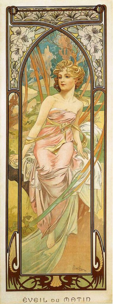 Morning Awakening (1899) - Alphonse Mucha Tablo