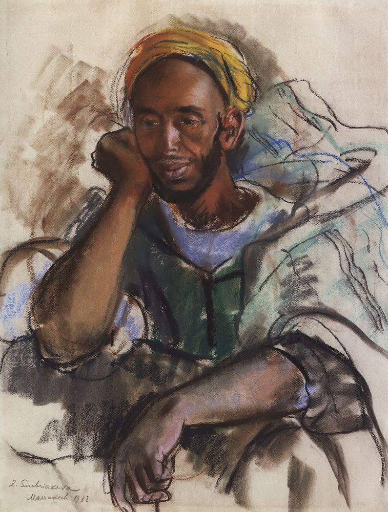Moroccan in Green (1932) – Zinaida Serebriakova Tablo