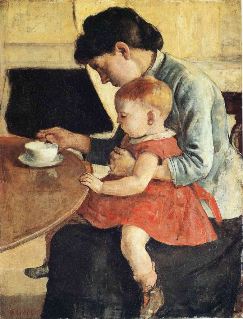 Mother and Child - Ferdinand Hodler Tablo