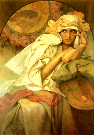 Muse (1920) – Alphonse Mucha Tablo