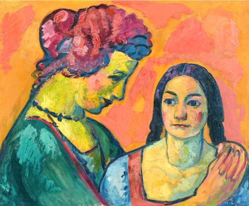 Mutter Mit Tochter (1913) – Cuno Amiet Tablo