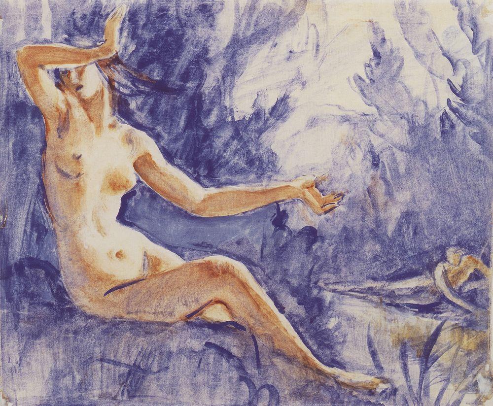 Narcissus and the nymph Echo. Etude (1916) – Zinaida Serebriakova Tablo