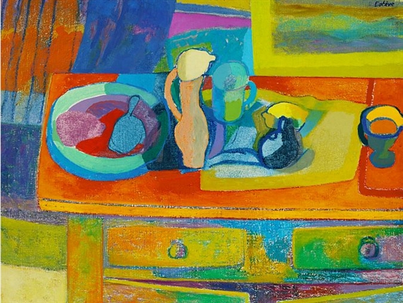 Nature morte au pichet (1942) – Maurice Estève Tablo
