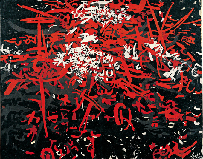 Nero e Rosso (Schermo astratto 2855) – Antonio Sanfilippo Tablo