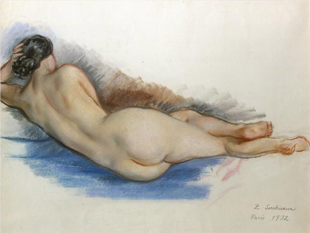 Nude back (1932) – Zinaida Serebriakova Tablo