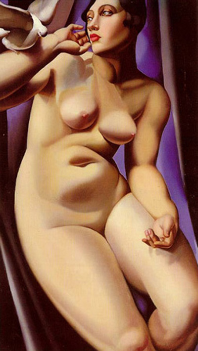 Nude with Dove (1928) – Tamara de Lempicka Tablo