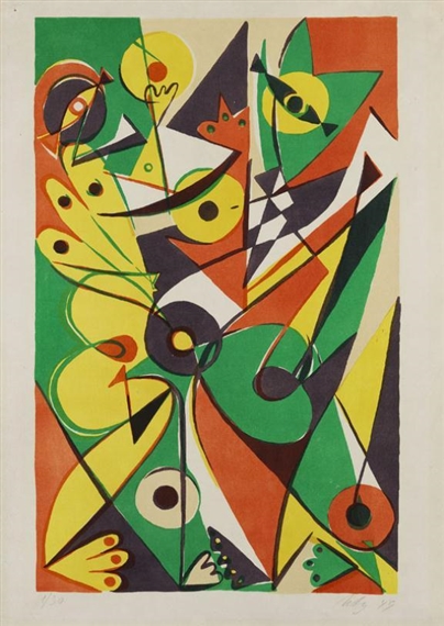 Oberon (1949) – Ernst Wilhelm Nay Tablo