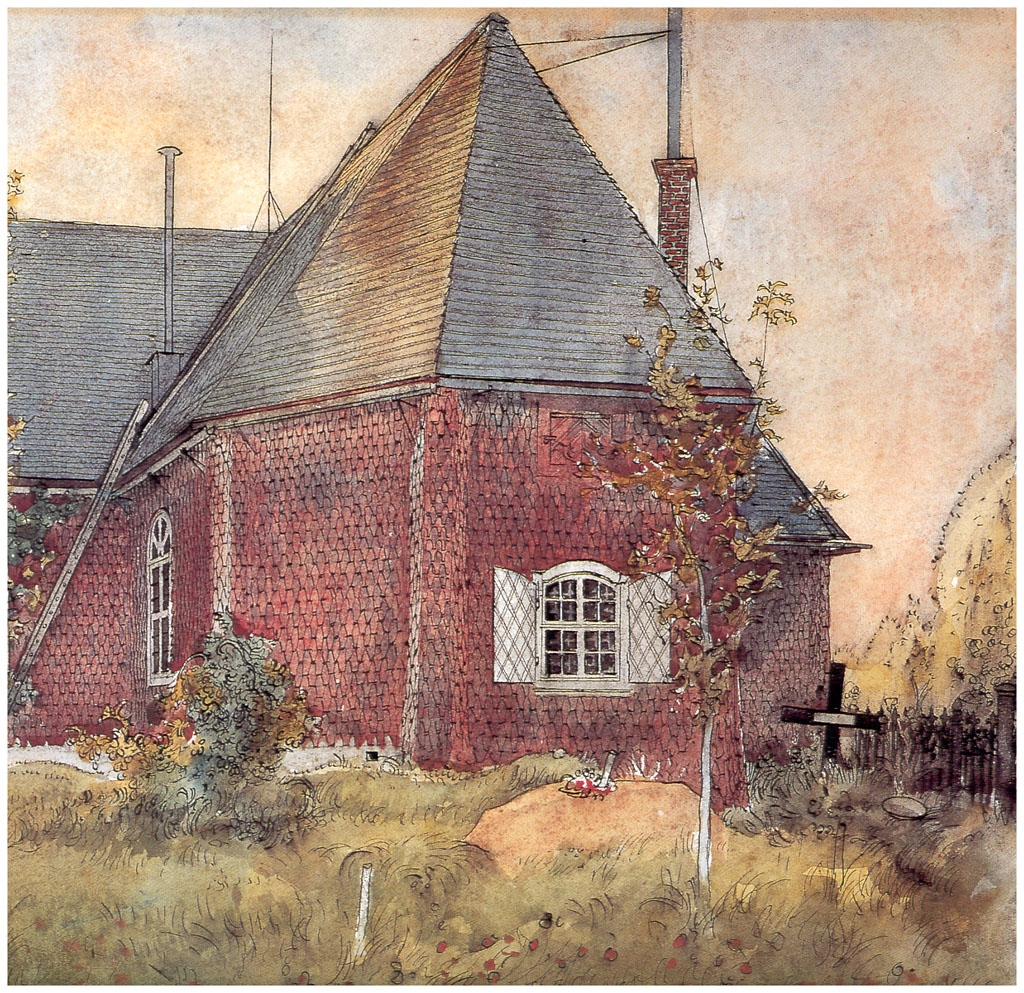 Old Sundborn Church (1895) – Carl Larsson Tablo
