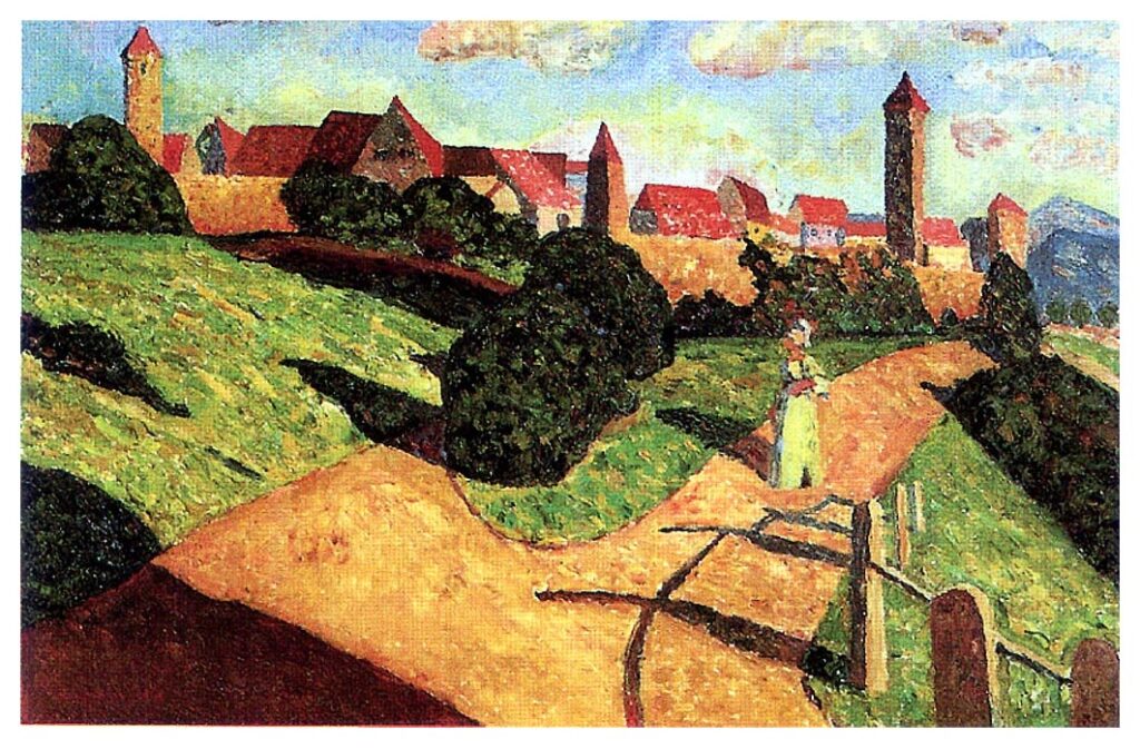 Old town II (1902) - Wassily Kandinsky Tablo