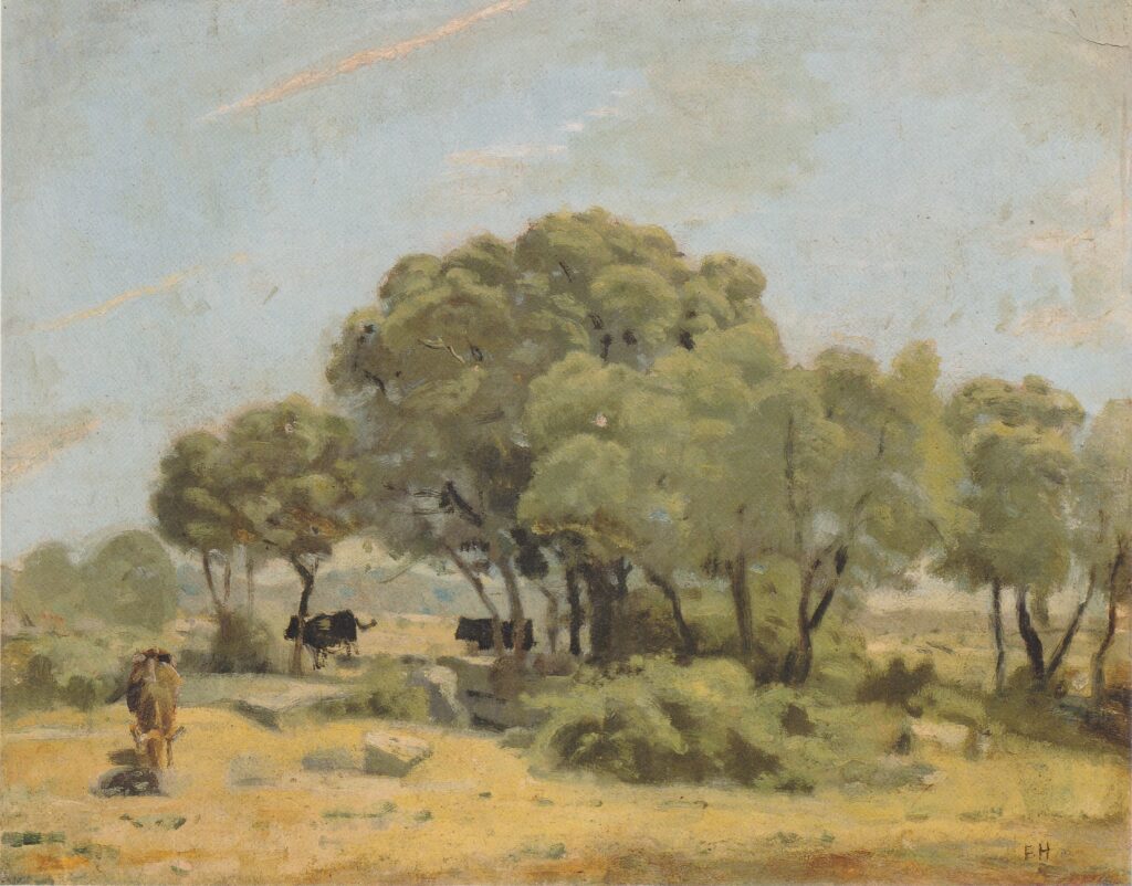 Olive trees in Spain (1878) - Ferdinand Hodler Tablo