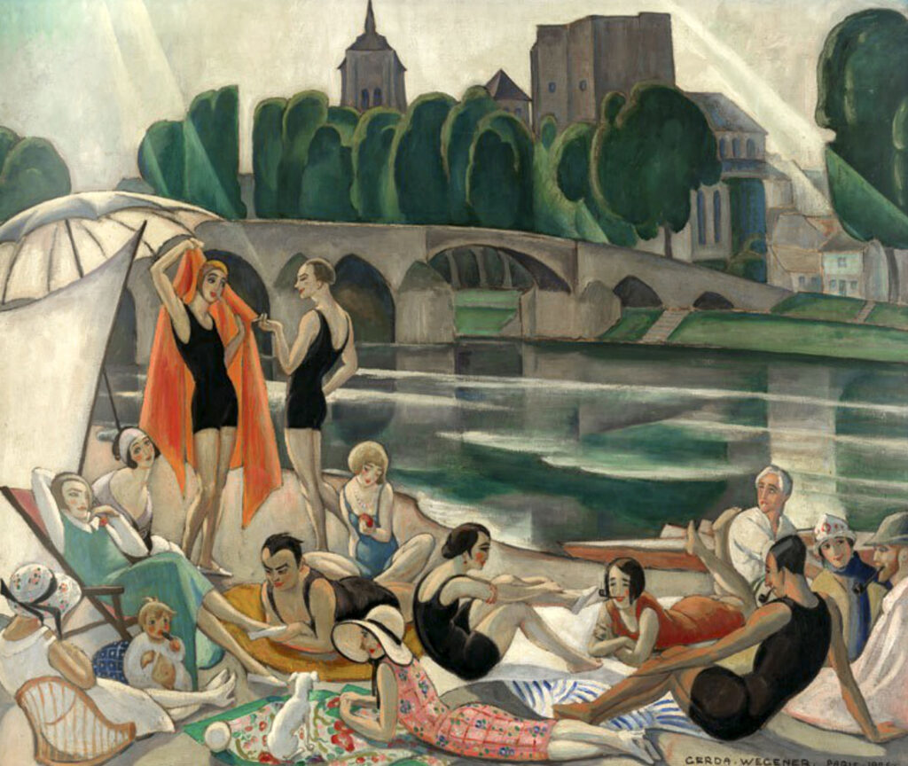 On the Banks of the Loire (the Artists’ Colony at Beaugency) (1926) - Gerda Wegener Tablo