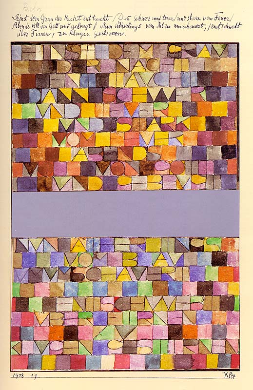 Once Emerged from the Gray of Night (1918) – Paul Klee Tablo