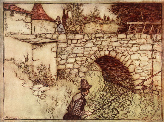 Once upon a time a poor Peasant, named Crabb, was taking a load of wood drawn by two oxen to the tow – Arthur Rackham Tablo