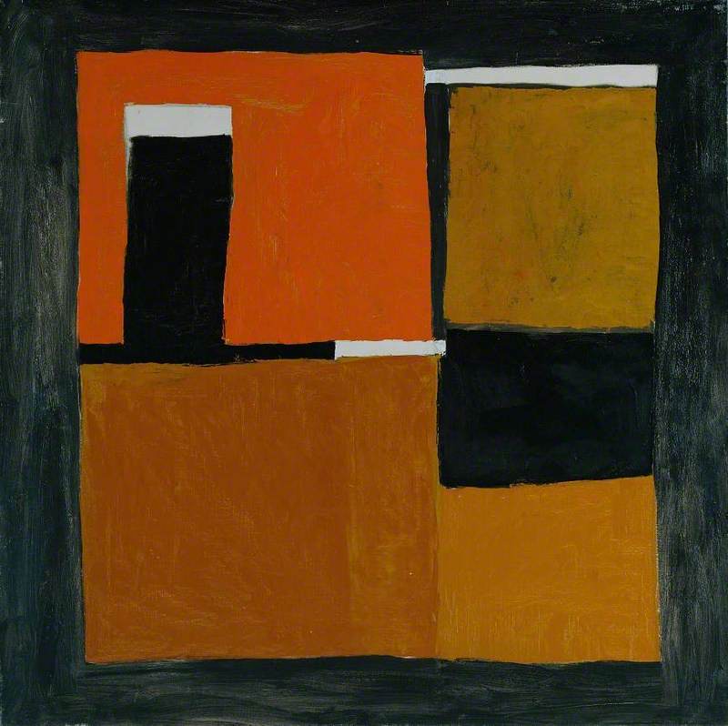Orange, Black and White Composition (1953) – William Scott Tablo