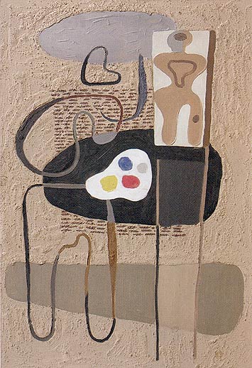 Painter with Palette (1933) – Willi Baumeister Tablo