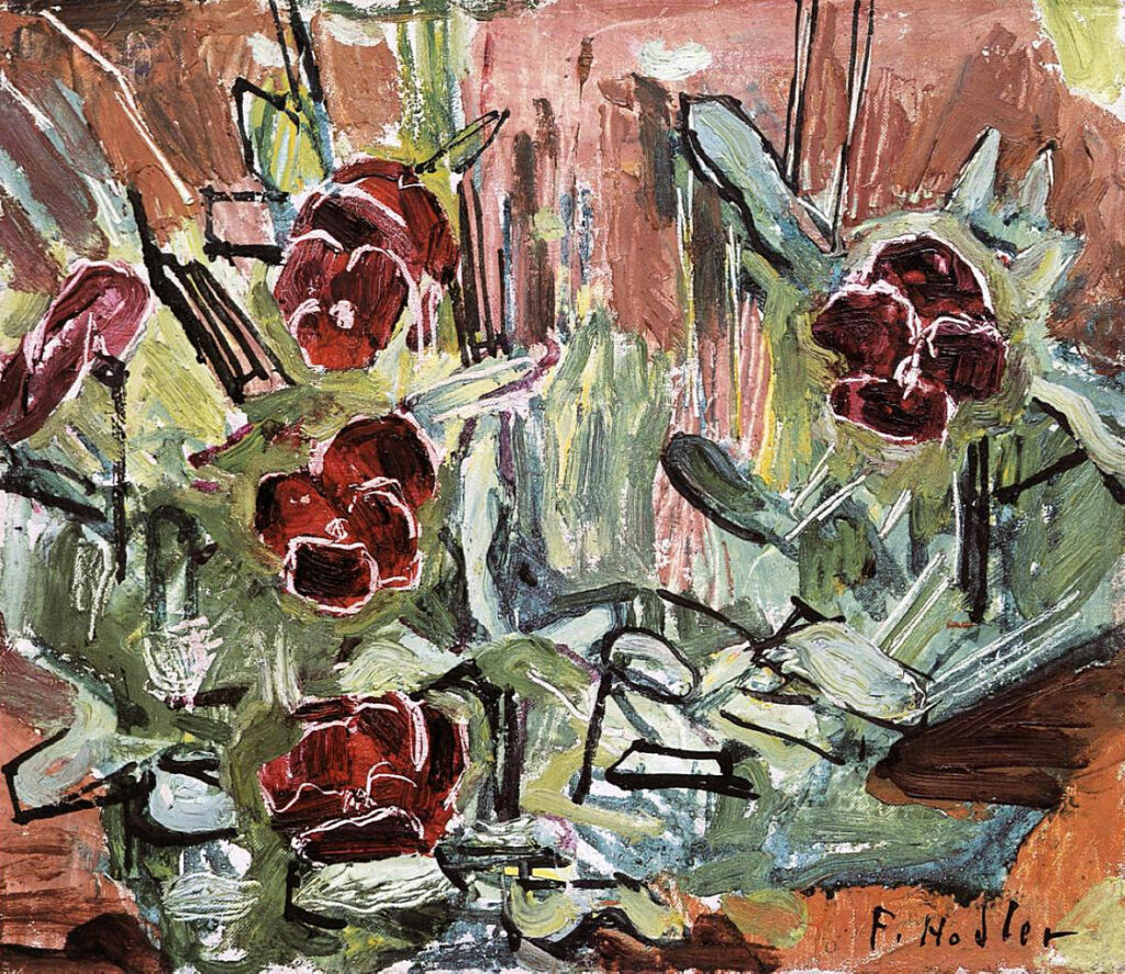 Pansies - Ferdinand Hodler Tablo