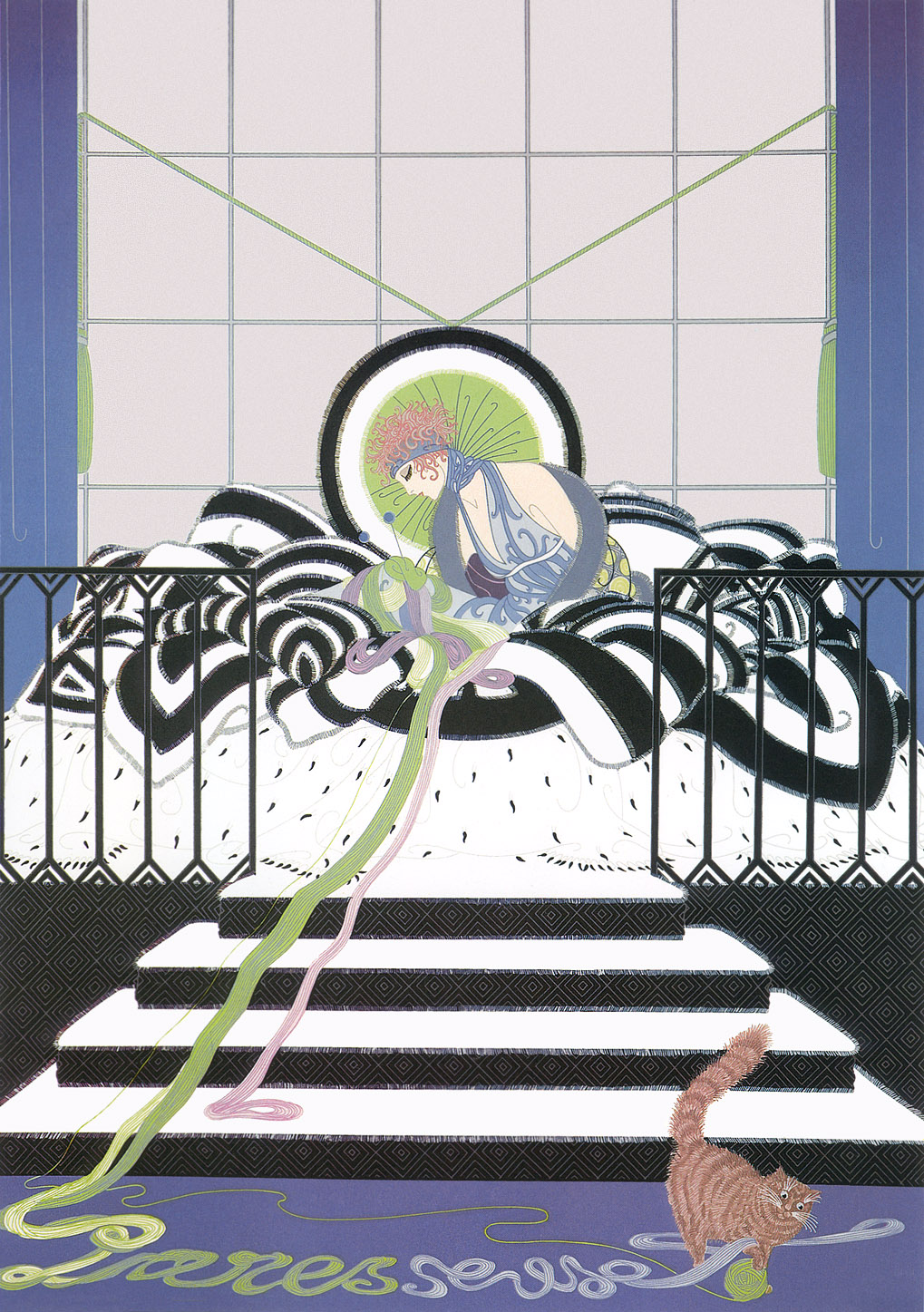 Paresseuse - Erté Tablo kanvas tablo
