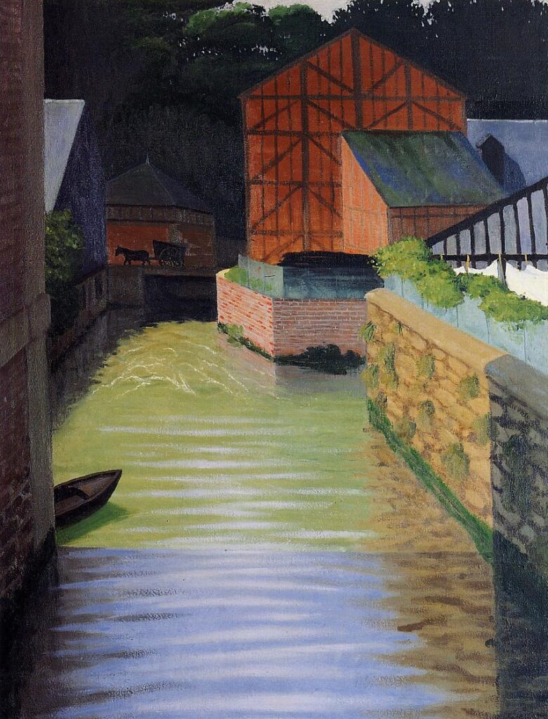 Part of the Town of Pont Audemer (1922) - Félix Vallotton Tablo