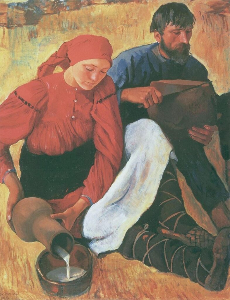 Peasants (1914) - Zinaida Serebriakova Tablo