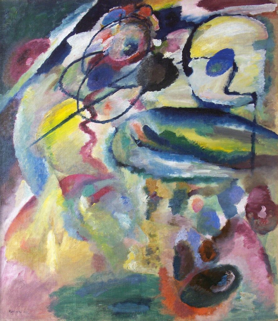 Picture with a circle (1911) - Wassily Kandinsky Tablo