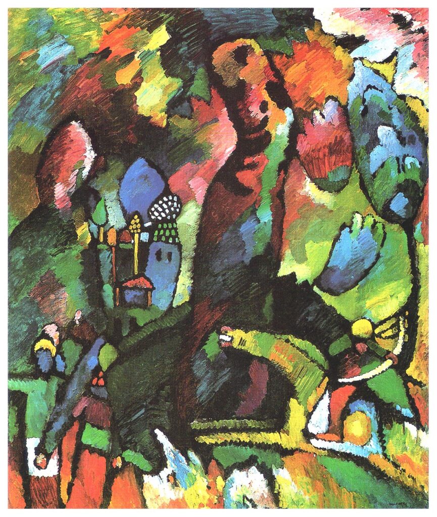 Picture with archer (1909) - Wassily Kandinsky Tablo